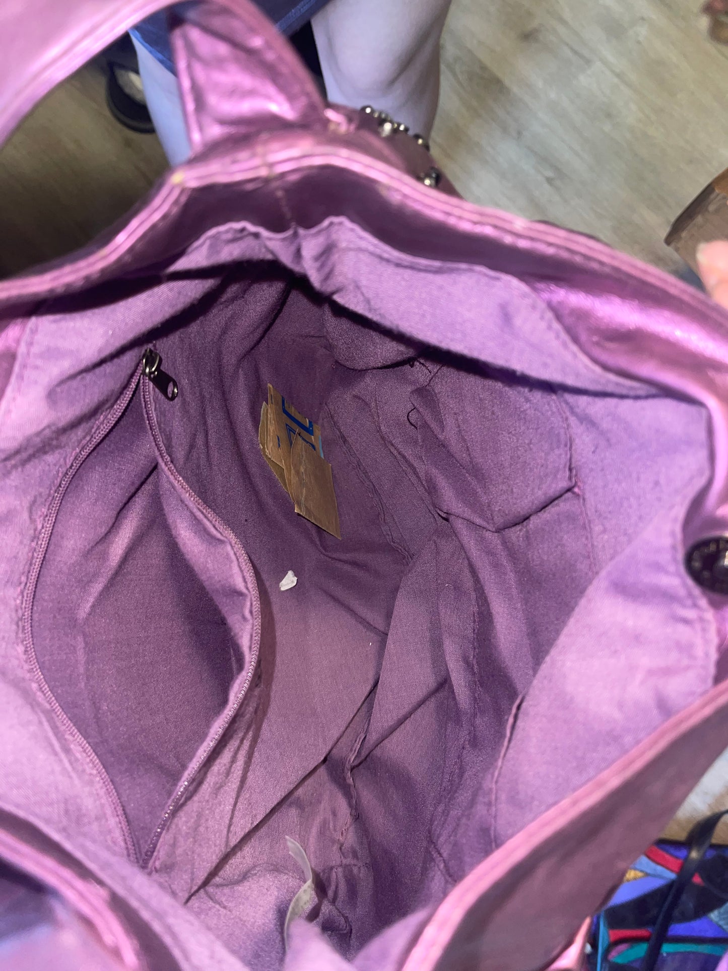 Candie’s Purple Ruffle Sparkle Bedazzled Purse